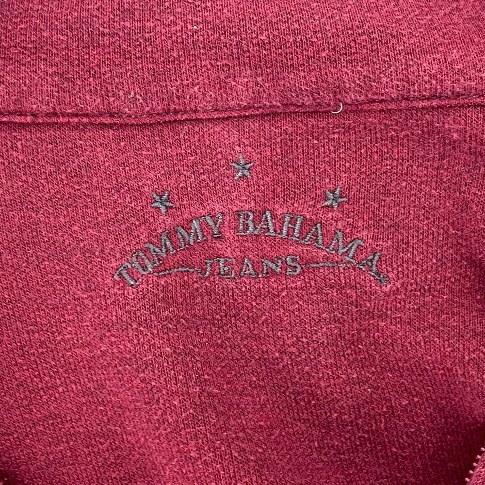 Tommy Bahama Jeans Reversible Red 1/4 Zip Sweater Mens Size XL *See Measurements - Picture 8 of 11